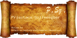Prisztacs Szilveszter névjegykártya